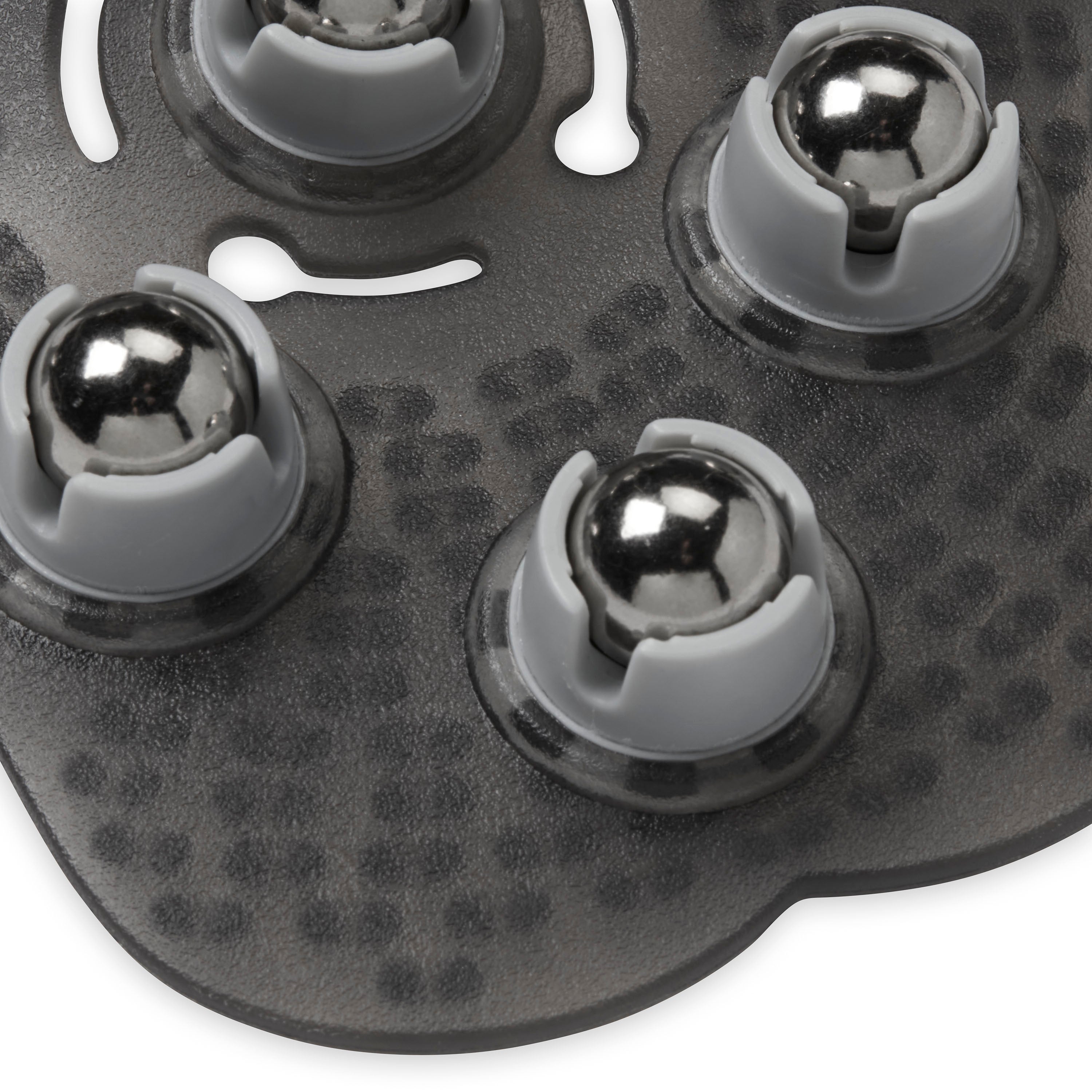 Gaiam Restore Hand-Held Rolling Massager bottom closeup